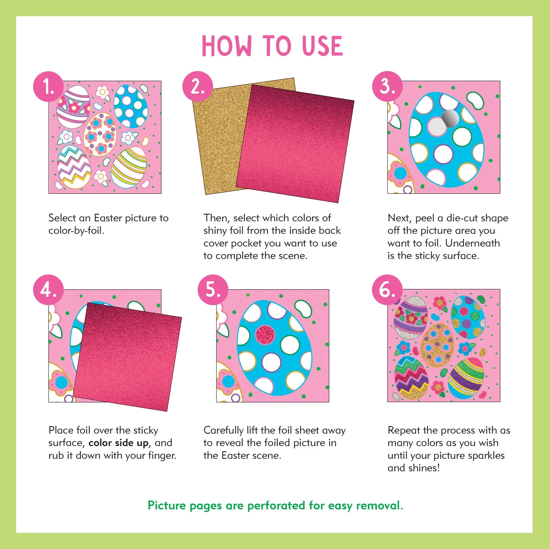 Color By Foil Sticker Book - Easter