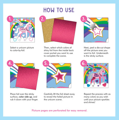 Color By Foil Unicorns Sticker Book