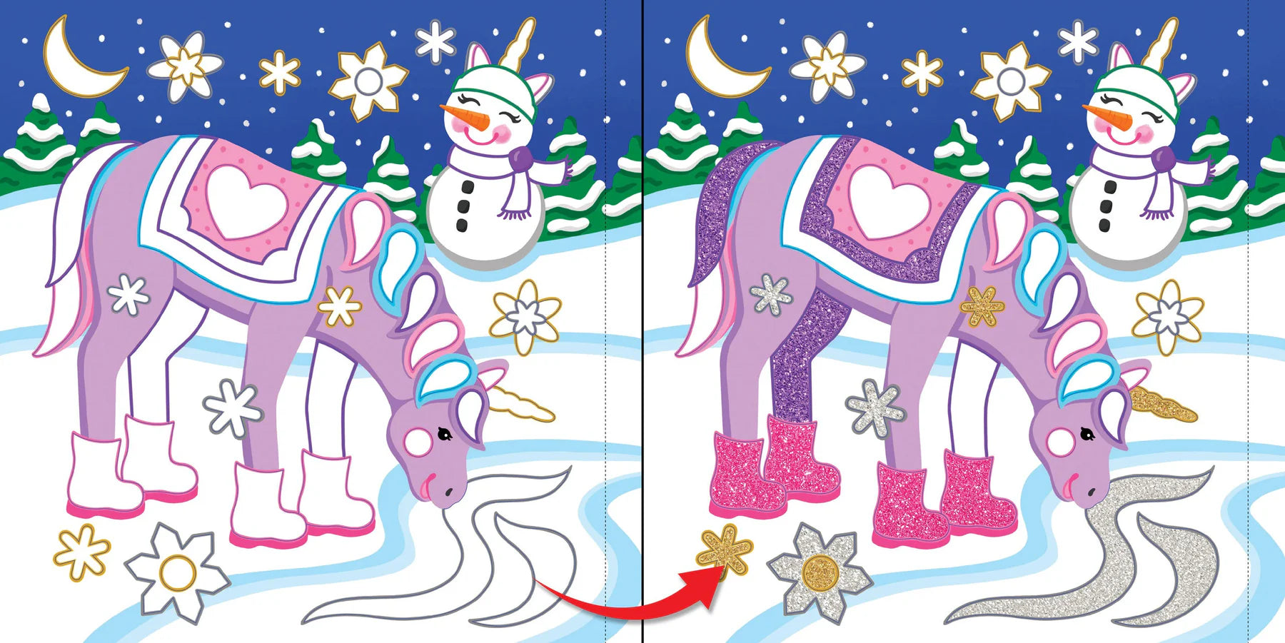 Color By Foil Unicorns Sticker Book