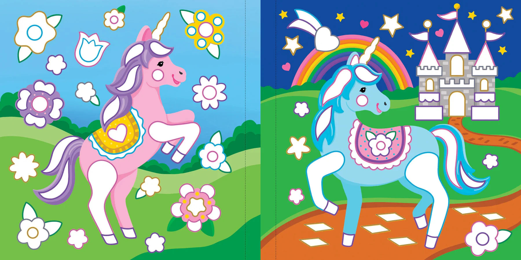 Color By Foil Unicorns Sticker Book