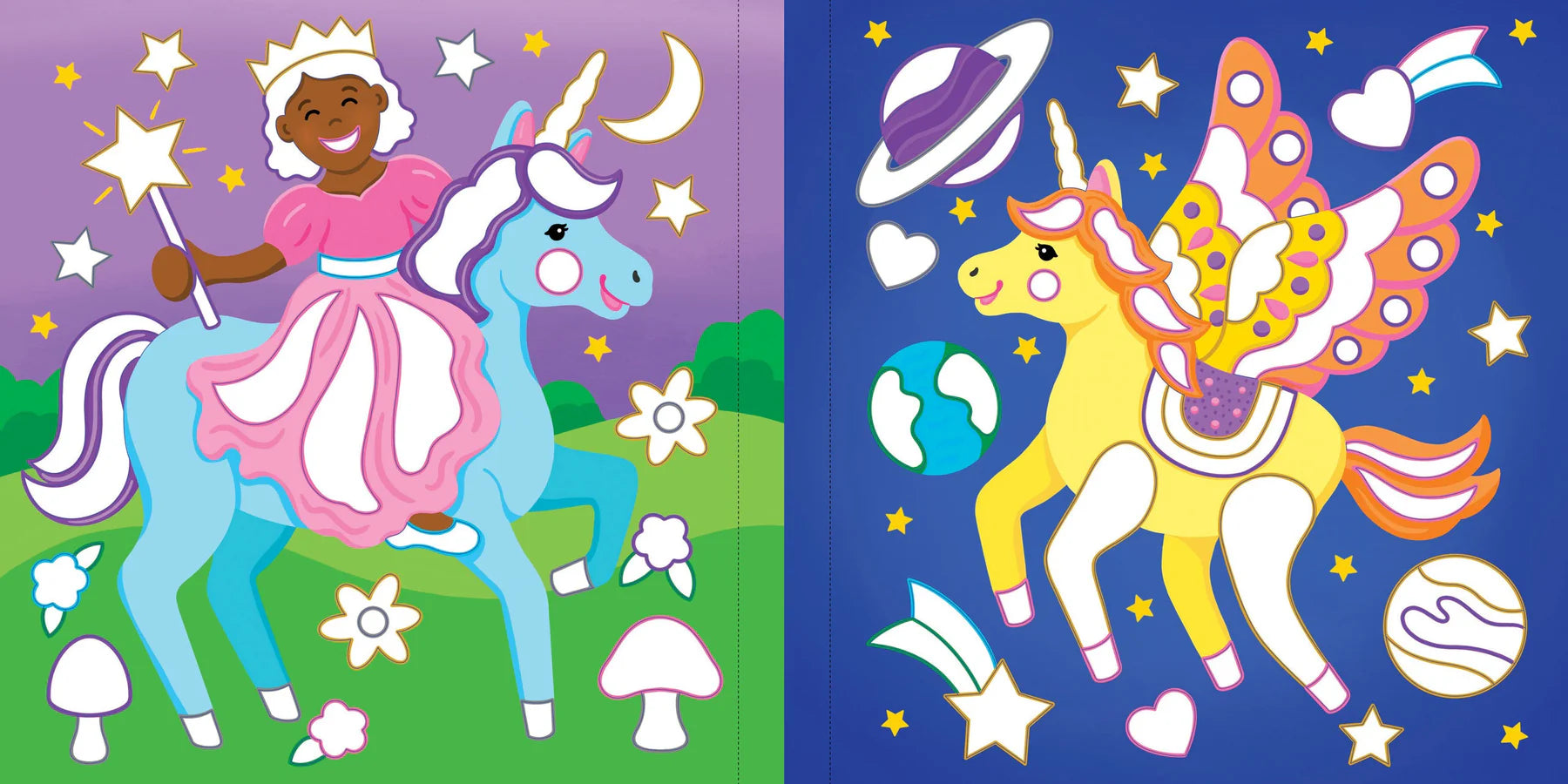 Color By Foil Unicorns Sticker Book