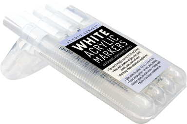 Studio Series White Acrylic Markers Set of 4