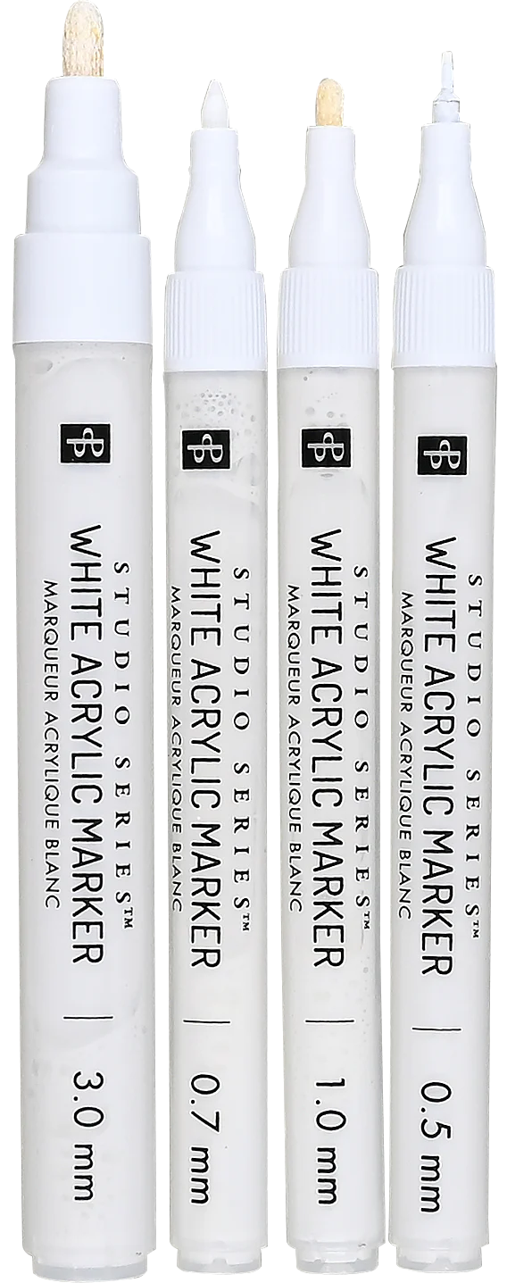 Studio Series White Acrylic Markers Set of 4