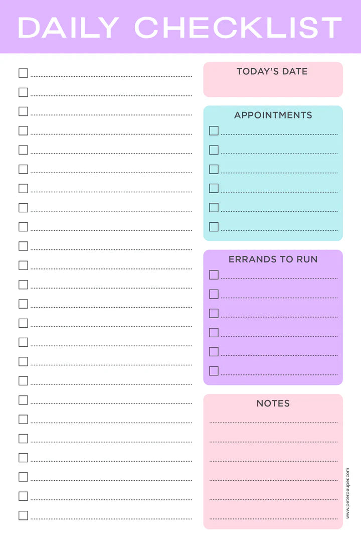 Pastel Daily Planner Notepad