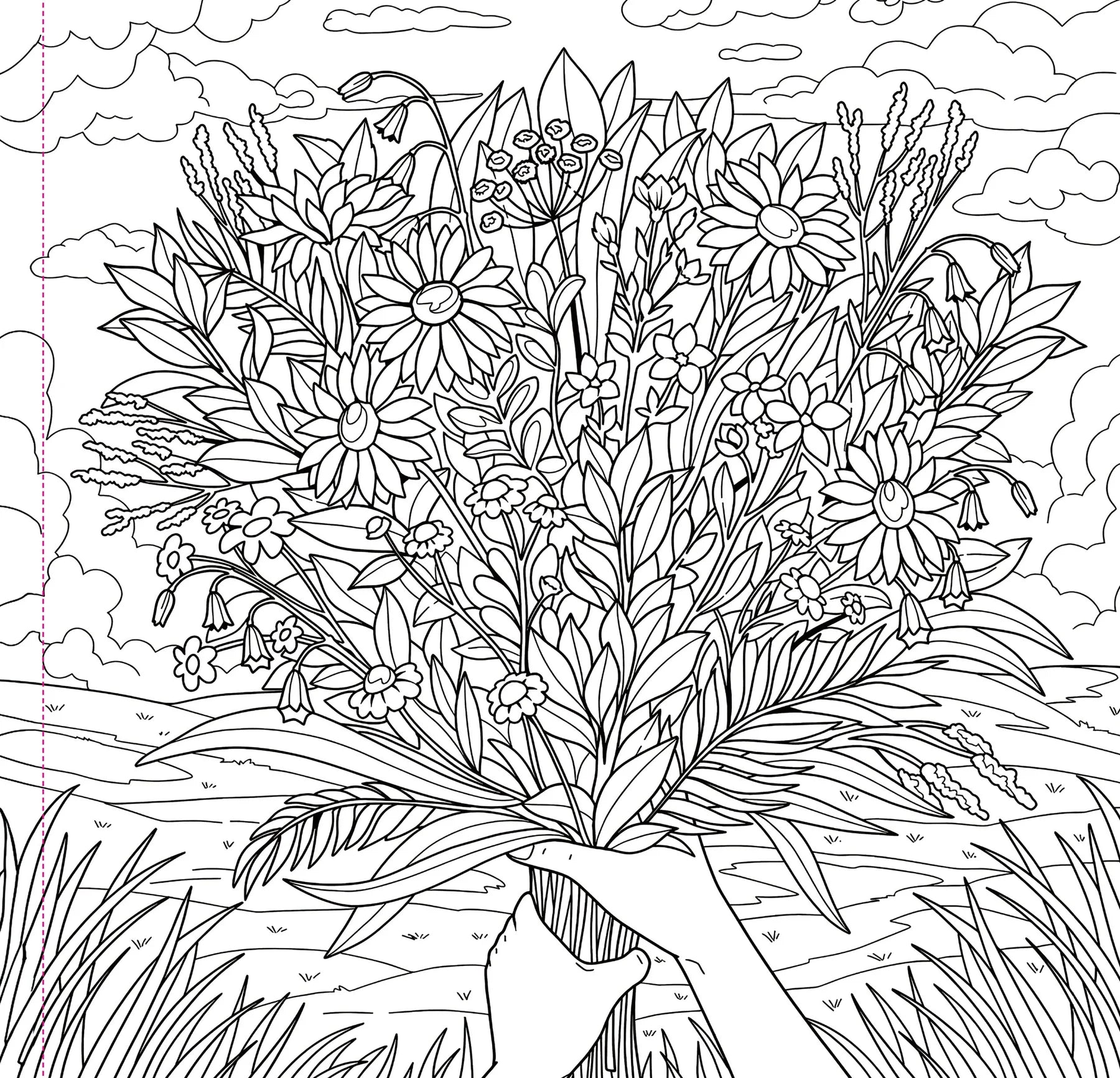 Wildflowers Coloring Book