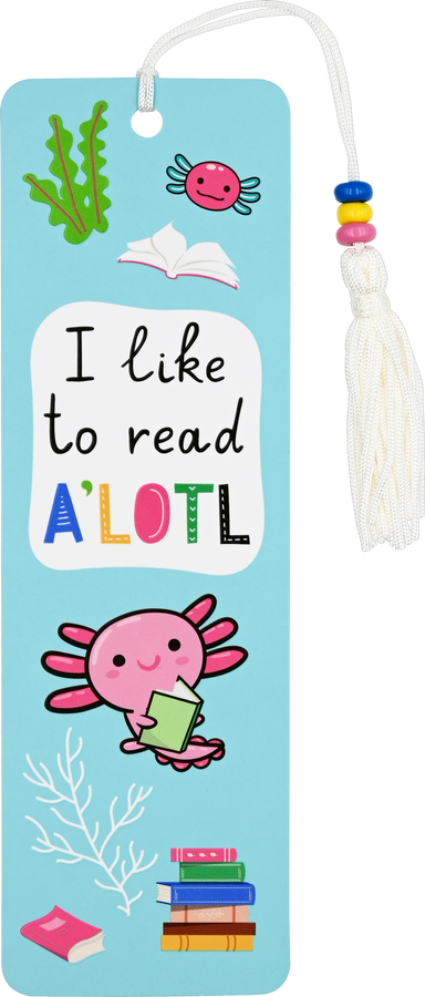 Axolotl I Like To Read. Beaded Bookmark