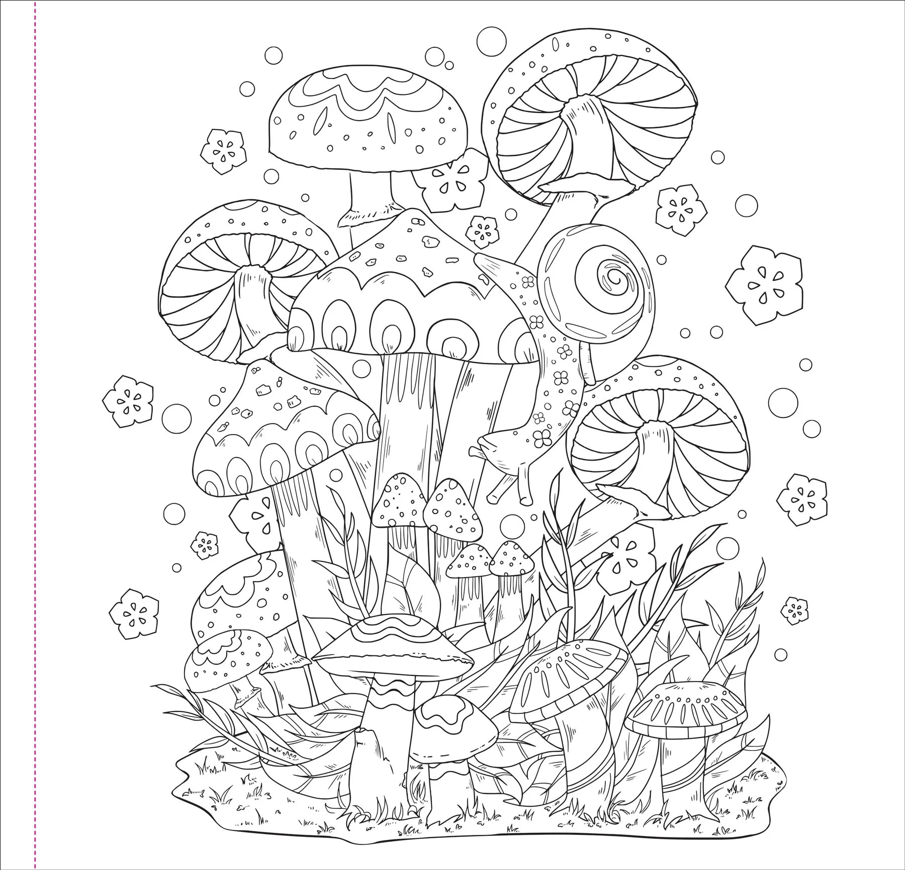 Mushrooms Artist's Coloring Book