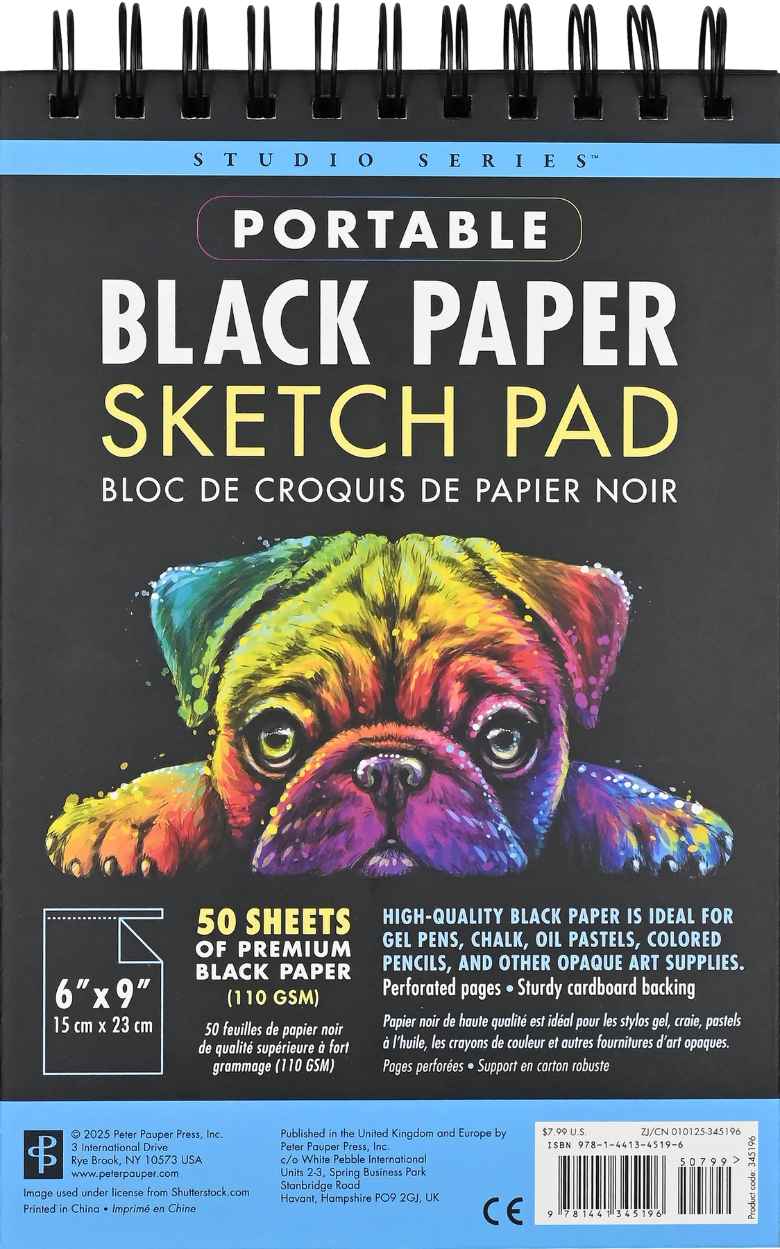 Portable Black Paper Sketch Pad