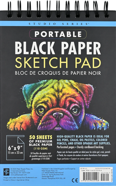 Portable Black Paper Sketch Pad