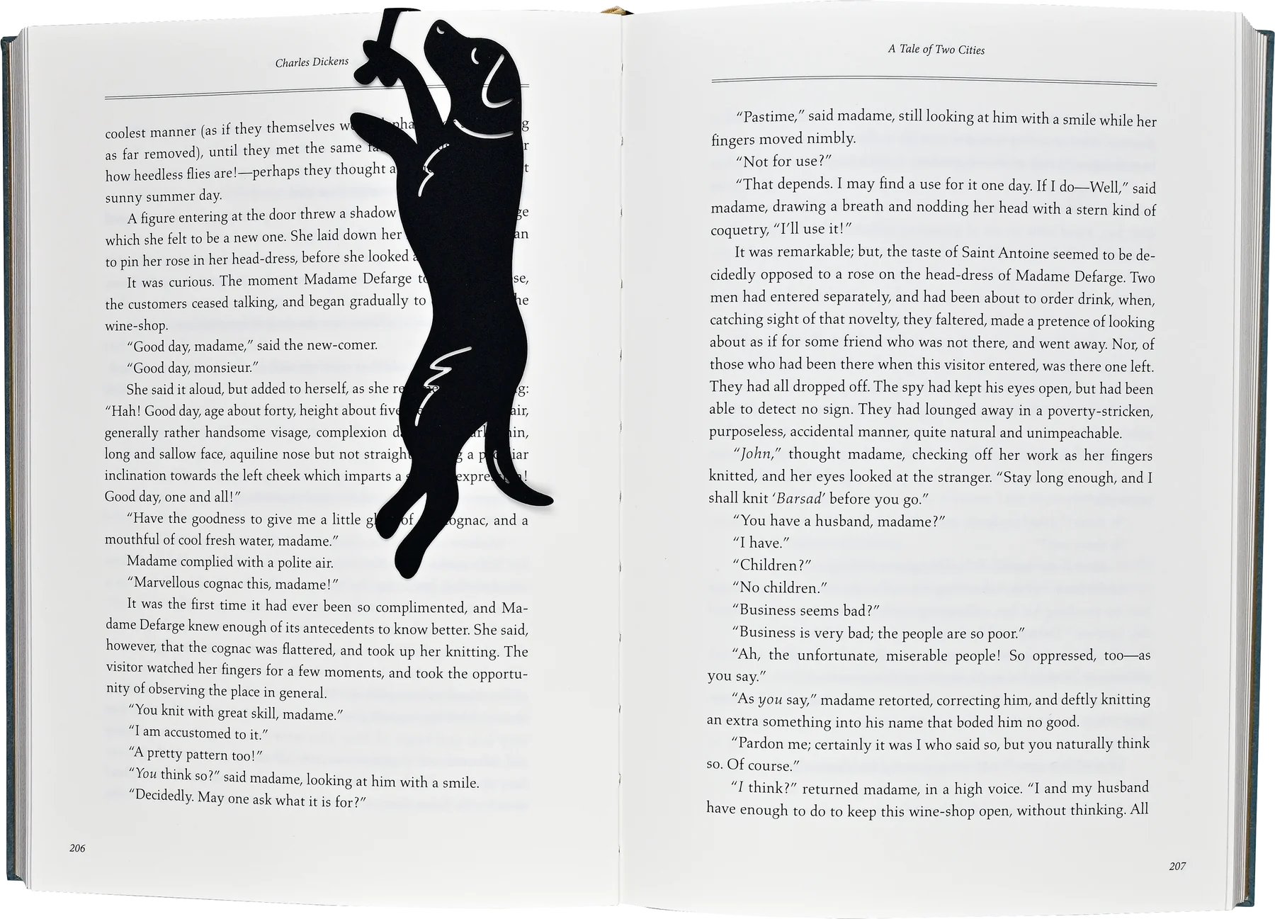 Black Lab Metal Hugger Bookmark