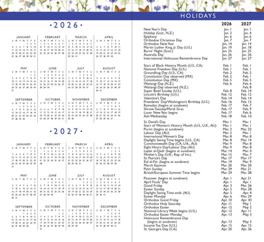 Wildflower Garden 2-Year 2026-2027 Planner