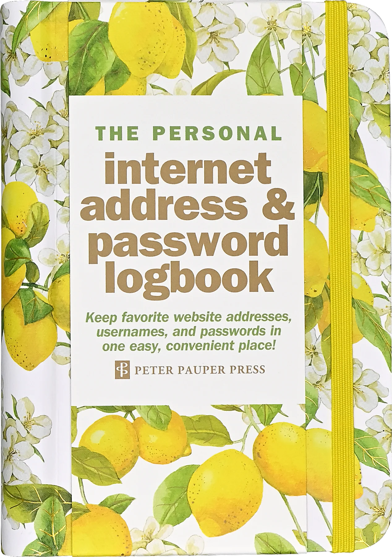 Internet Address & Password Logbook - Amalfi Lemons