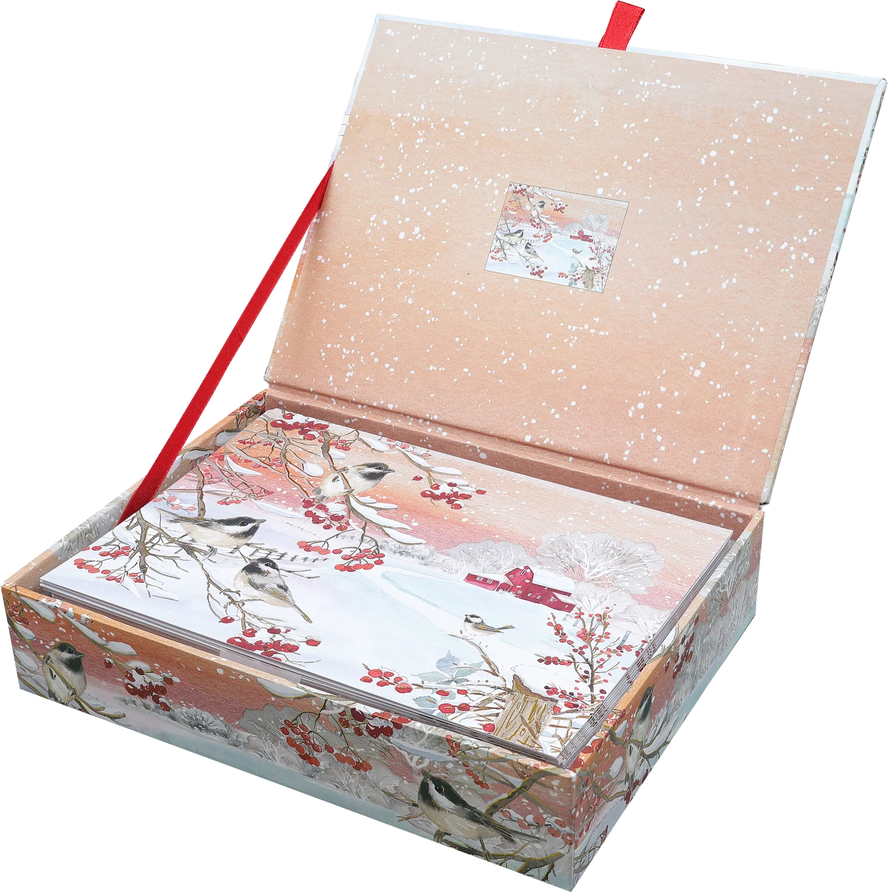 Snowy Songbirds Deluxe Boxed Christmas Cards