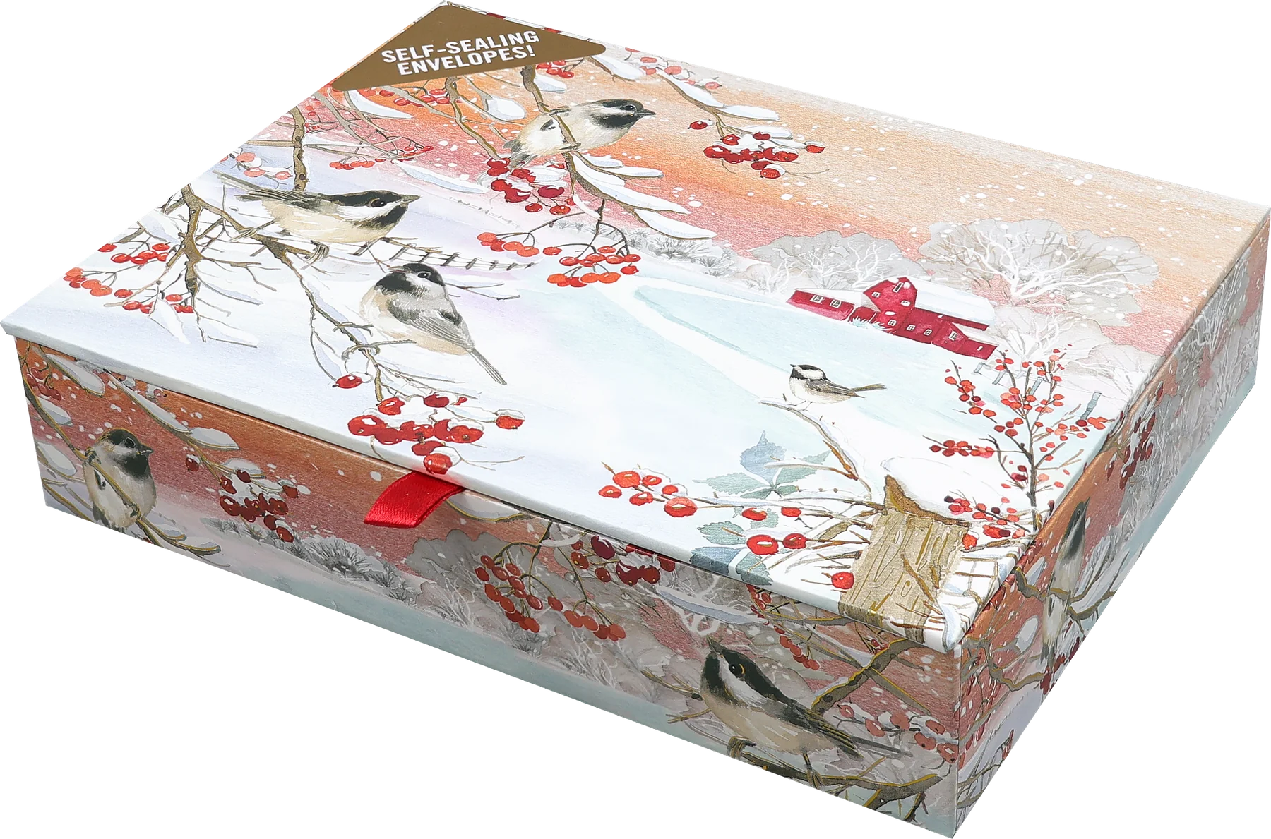 Snowy Songbirds Deluxe Boxed Christmas Cards