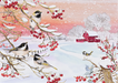Snowy Songbirds Deluxe Boxed Christmas Cards