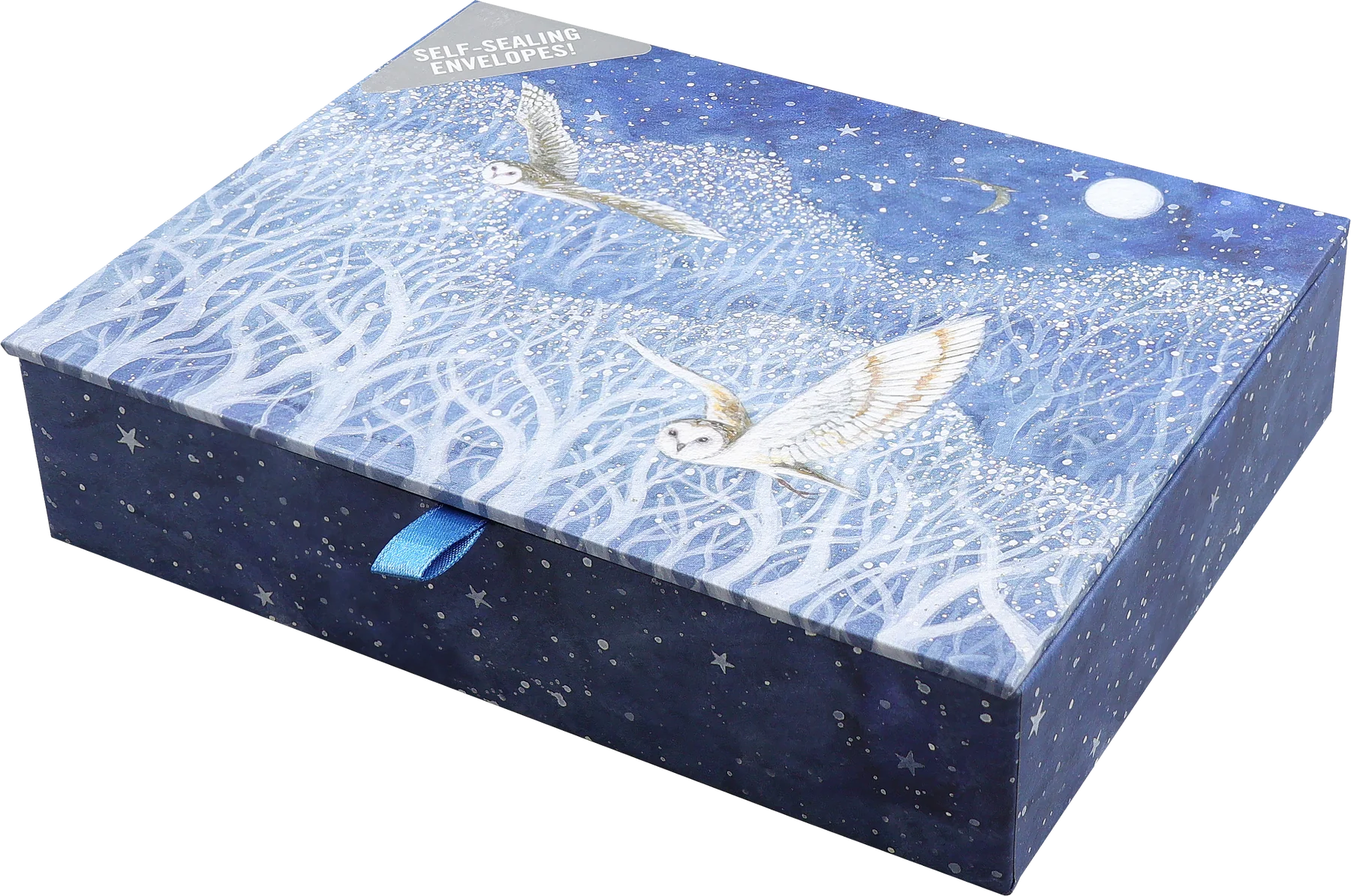 Owls In Flight Deluxe Boxed Christmas Cards