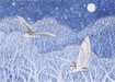 Owls In Flight Deluxe Boxed Christmas Cards