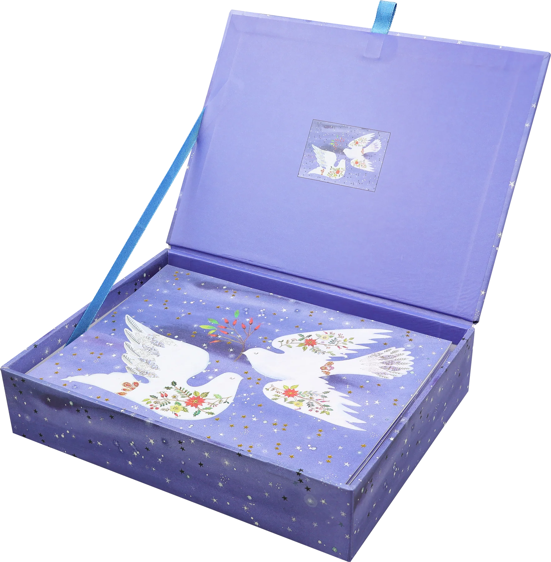 Doves In Flight Deluxe Boxed Christmas Cards