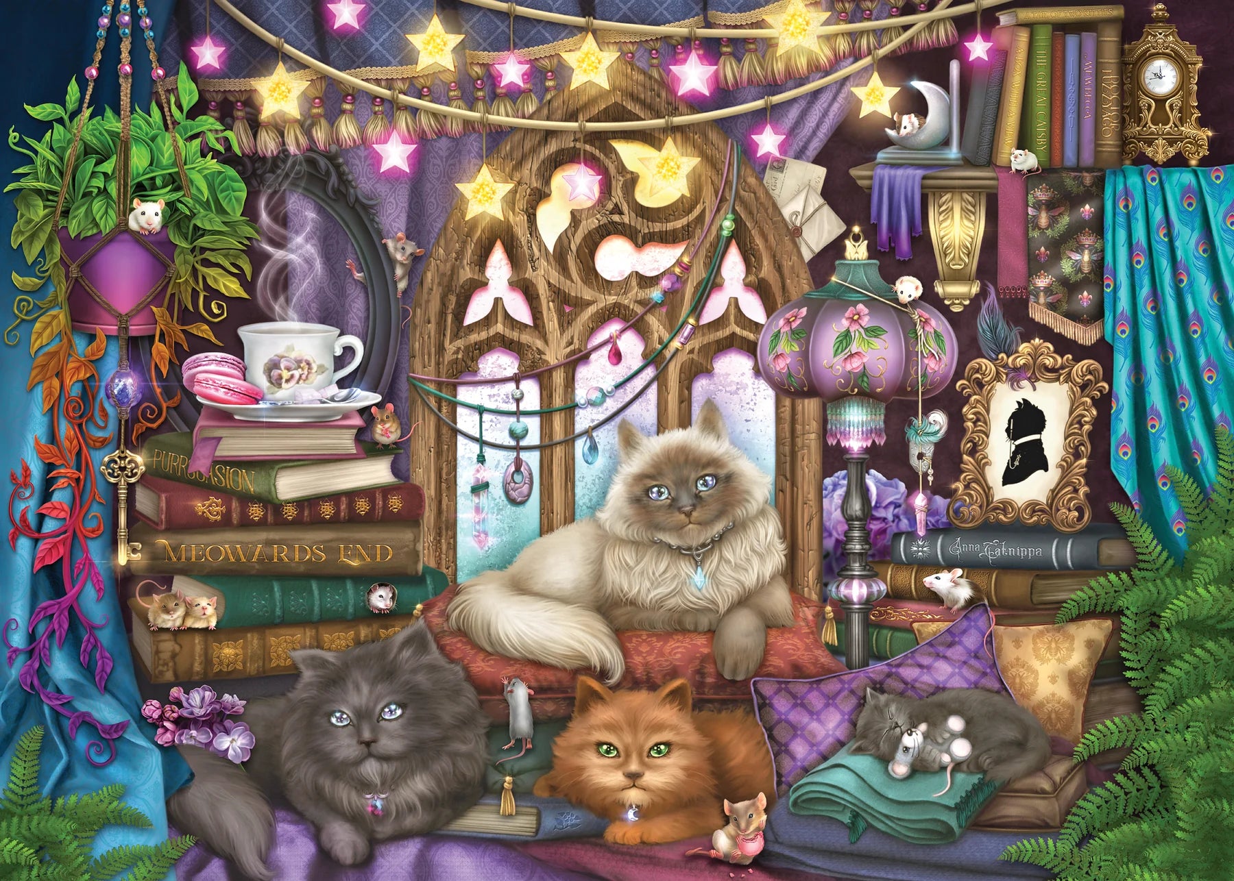 Cats In The Library 1000 Piece Puzzle