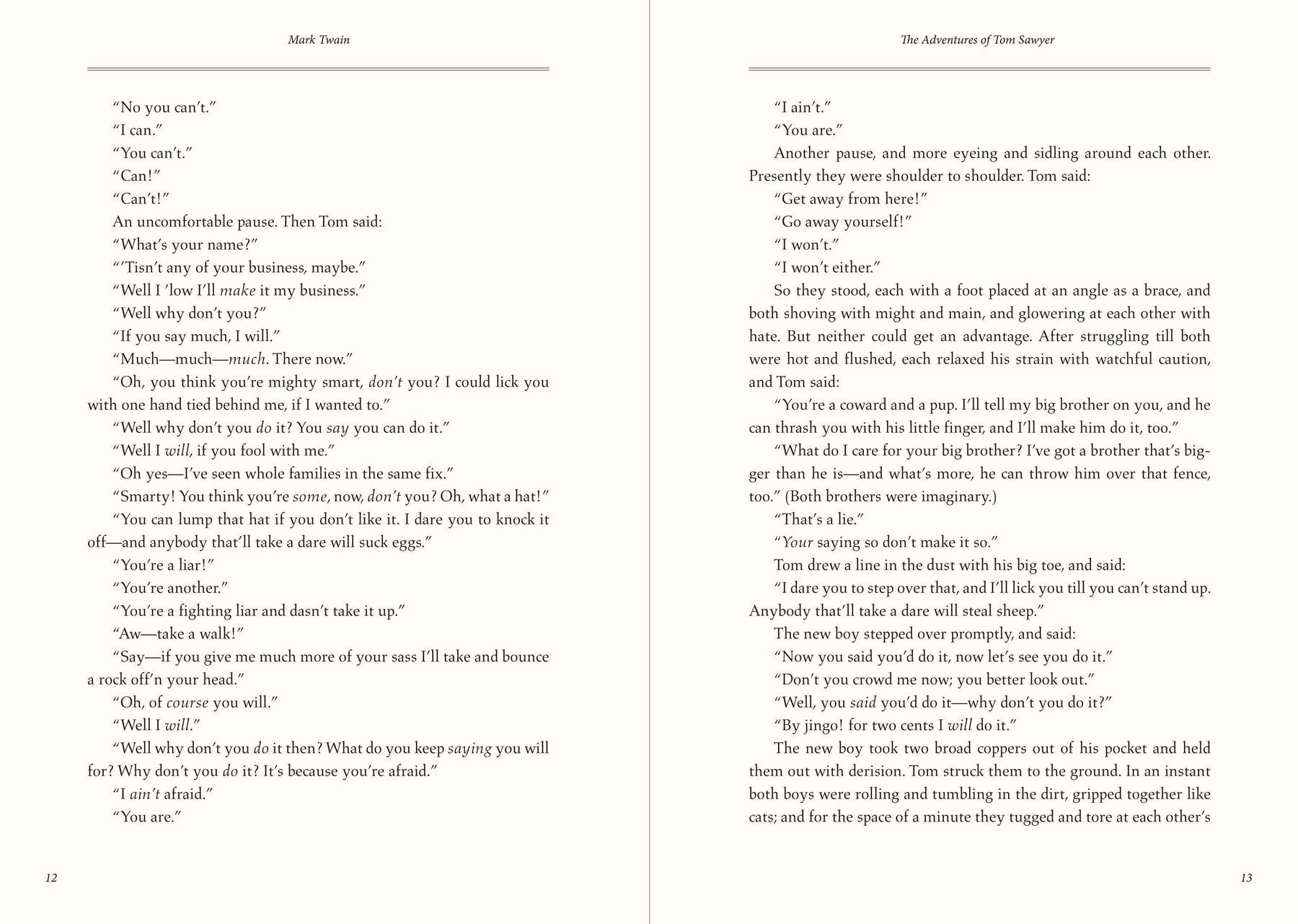 The Adventures of Tom Sawyer Masterpiece Library Edition