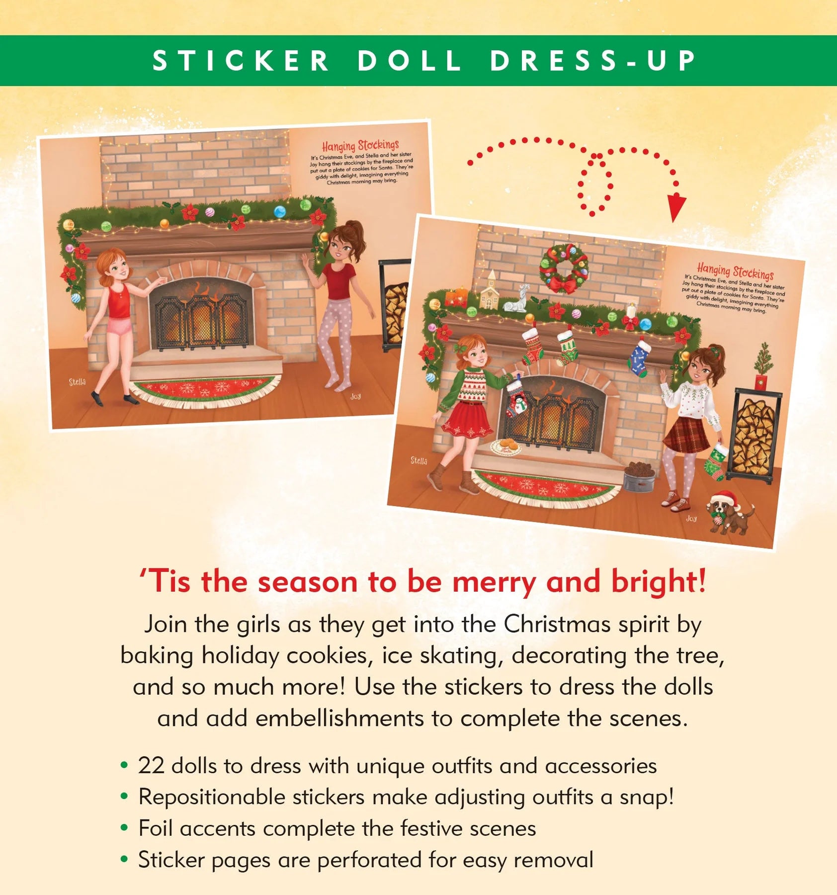 Christmas Sticker Doll Dress-Up Book
