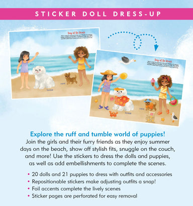 Puppies Sticker Doll Dress-Up Book