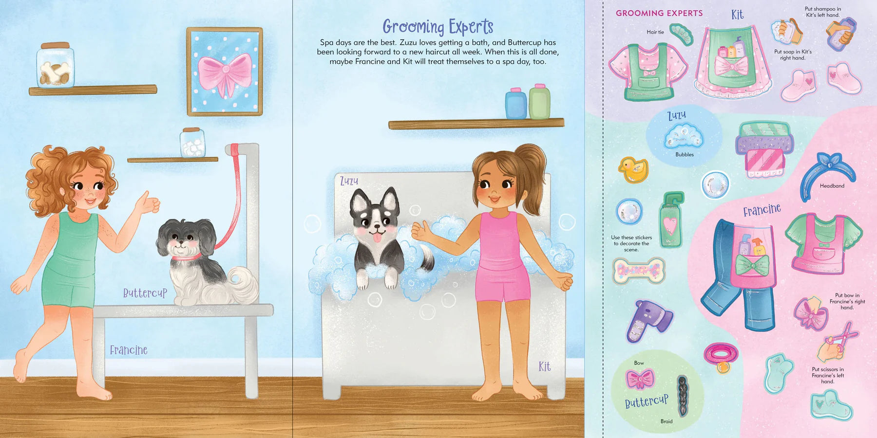 Puppies Sticker Doll Dress-Up Book