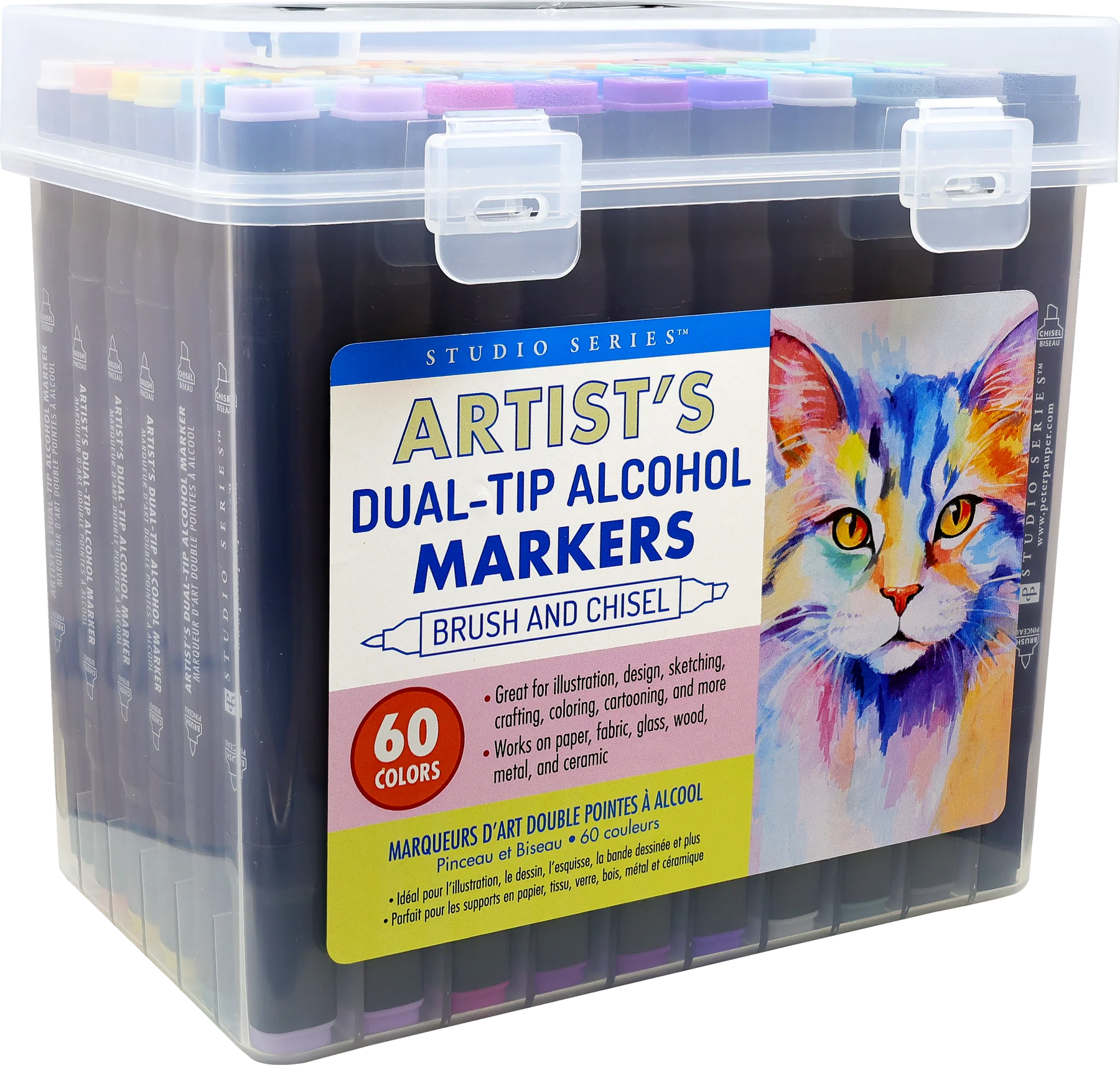 Studio Series Artist's Dual-Tip Alcohol Markers - Set of 60 Colors