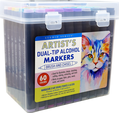 Studio Series Artist's Dual-Tip Alcohol Markers - Set of 60 Colors