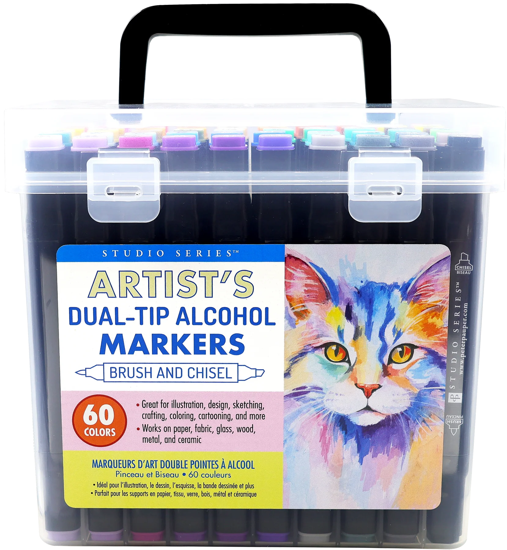 Studio Series Artist's Dual-Tip Alcohol Markers - Set of 60 Colors