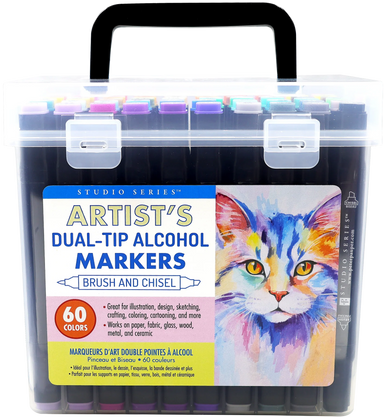 Studio Series Artist's Dual-Tip Alcohol Markers - Set of 60 Colors