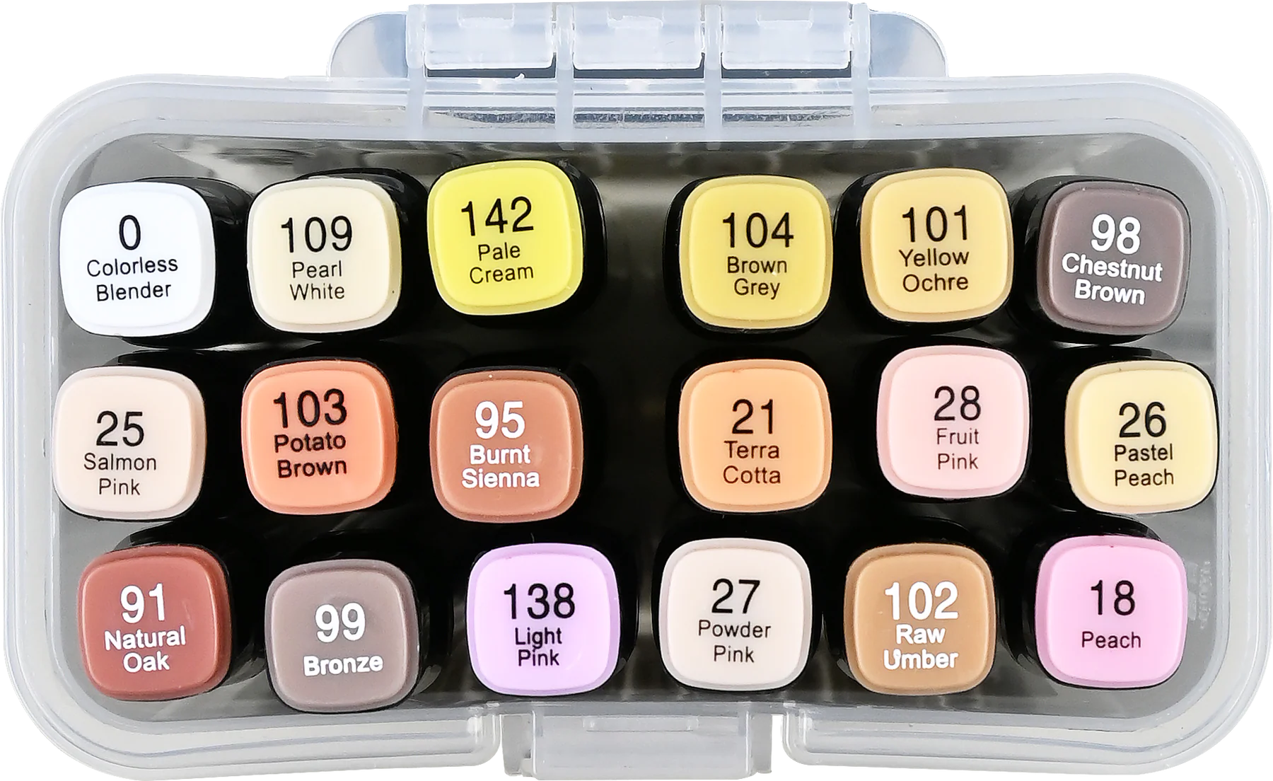 Studio Series Dual-Tip Skin Tone Alcohol Markers - Set of 18 Colors