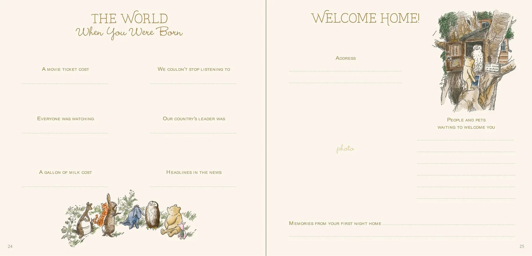 Winnie-the-Pooh Baby Book - The First Five Years