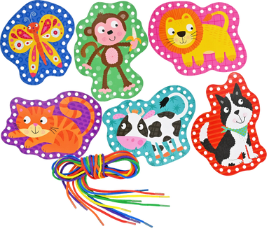 Animals Lacing Cards