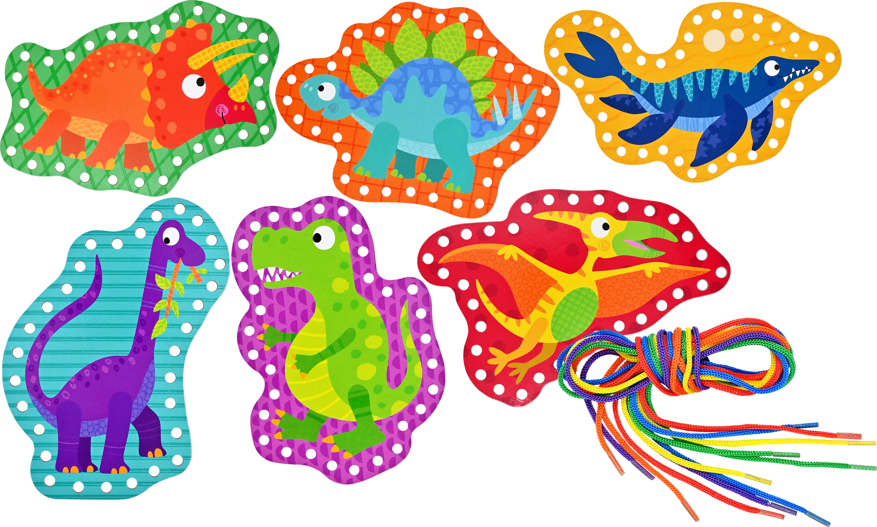 Dinosaurs Lacing Cards