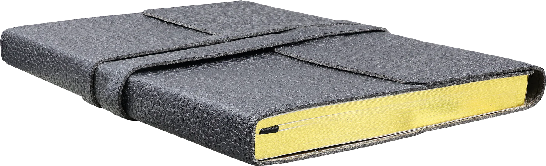 Black Antique Vegan Leather Wrap Journal