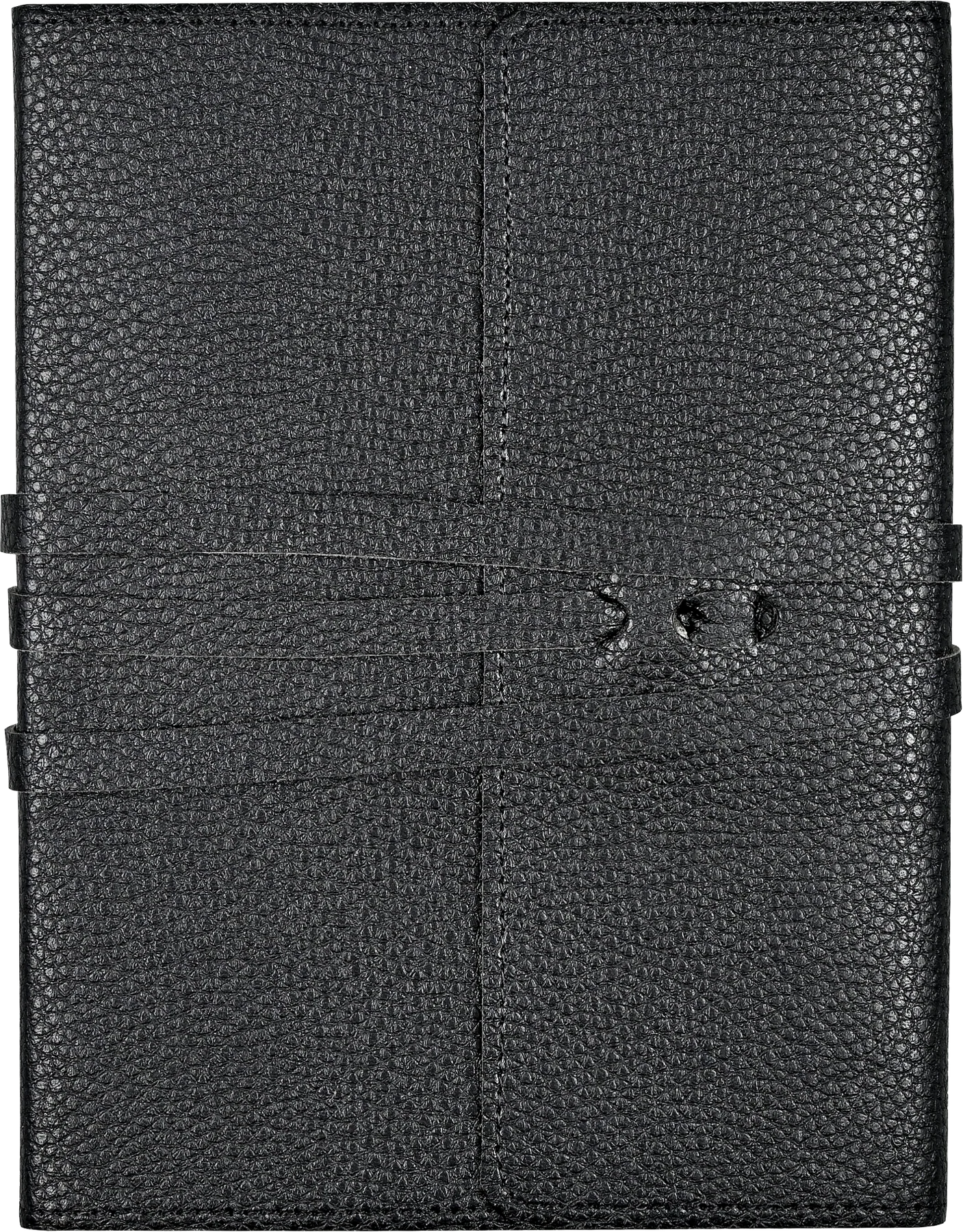 Black Antique Vegan Leather Wrap Journal
