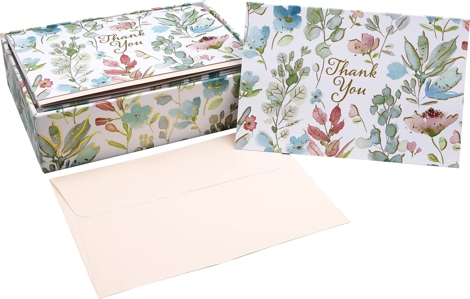 Floral Watercolor Thank You Notes