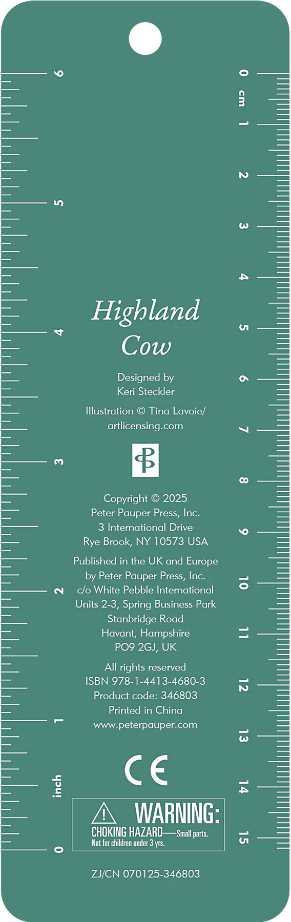 Highland Cow Beaded Bookmark