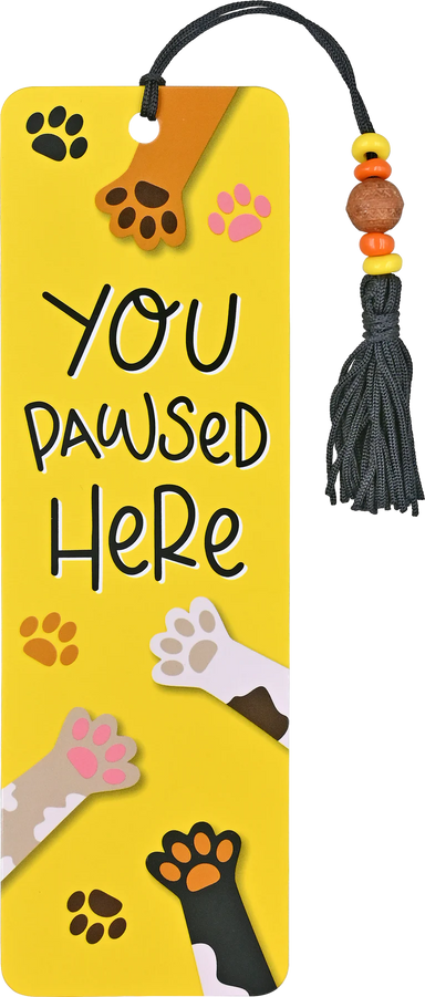 You Pawsed Here Beaded Bookmark