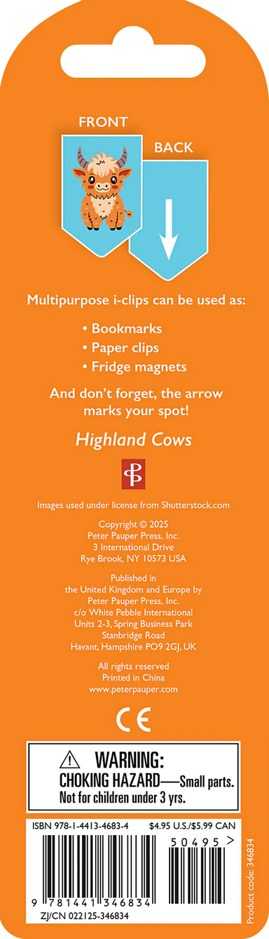 Highland Cows i-clips Magnetic Page Markers