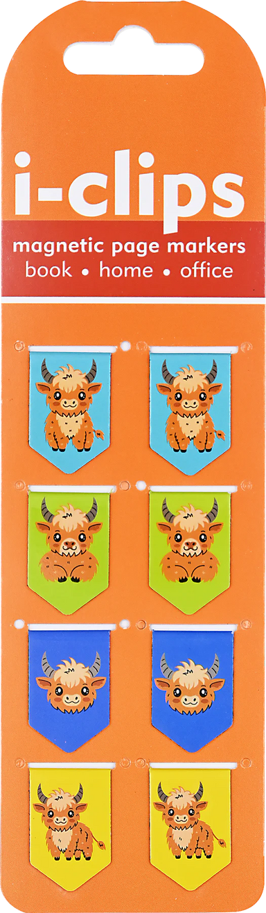 Highland Cows i-clips Magnetic Page Markers
