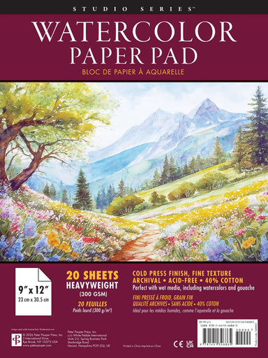 Studio Series Watercolor Paper Pad 9" x 12"