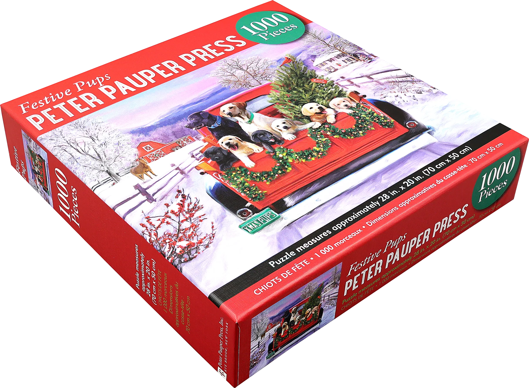Festive Pups 1000 Piece Puzzle