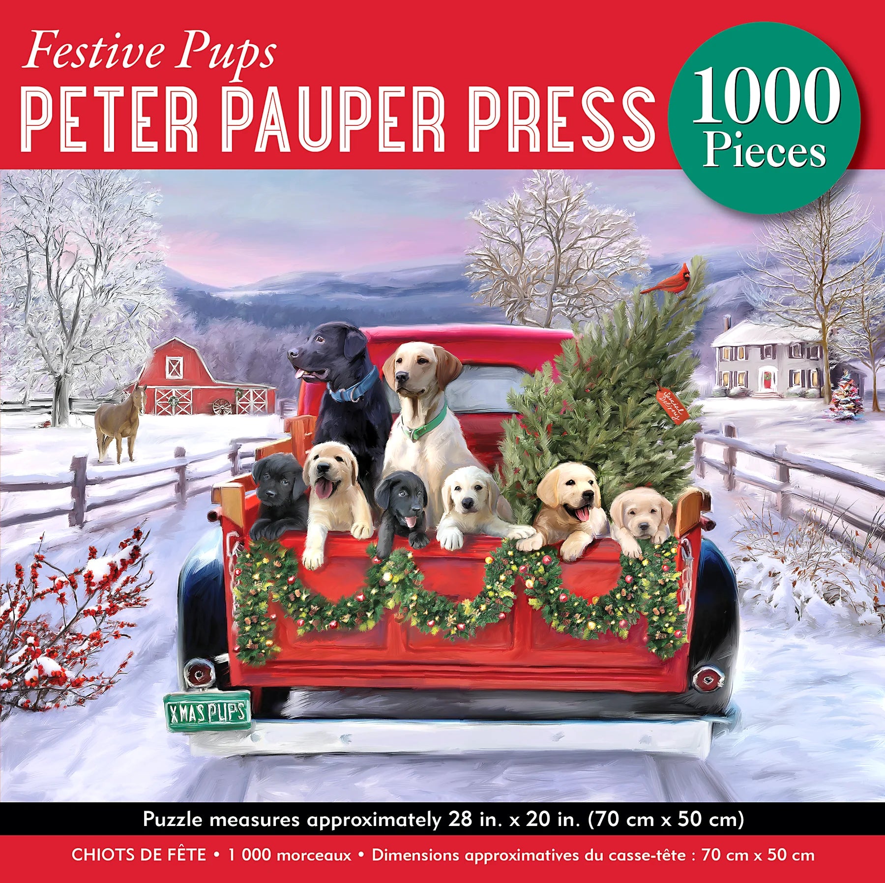 Festive Pups 1000 Piece Puzzle