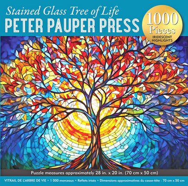 Stained Glass Tree of Life 1000 Piece Puzzle