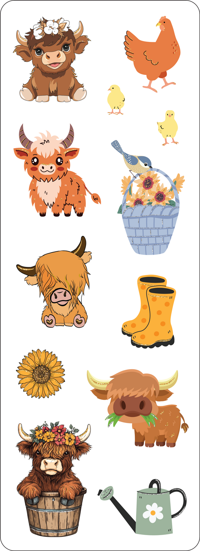 Highland Cows Stickers