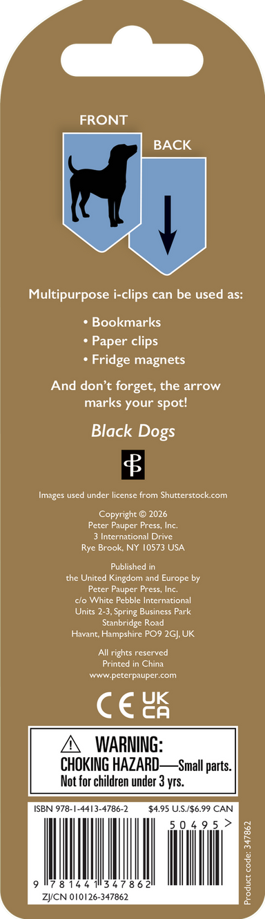 Black Dogs i-clips Magnetic Page Markers