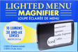 Lighted Menu Magnifier