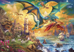 Land of Dragons 1000-Piece Jigsaw Puzzle with Gold Foil Highlights
